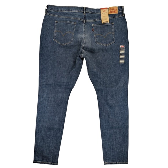 NWT Levi Strauss 721 Jeans Women 24 High Rise Skinny Distress Blue Denim Classic - Picture 3 of 12